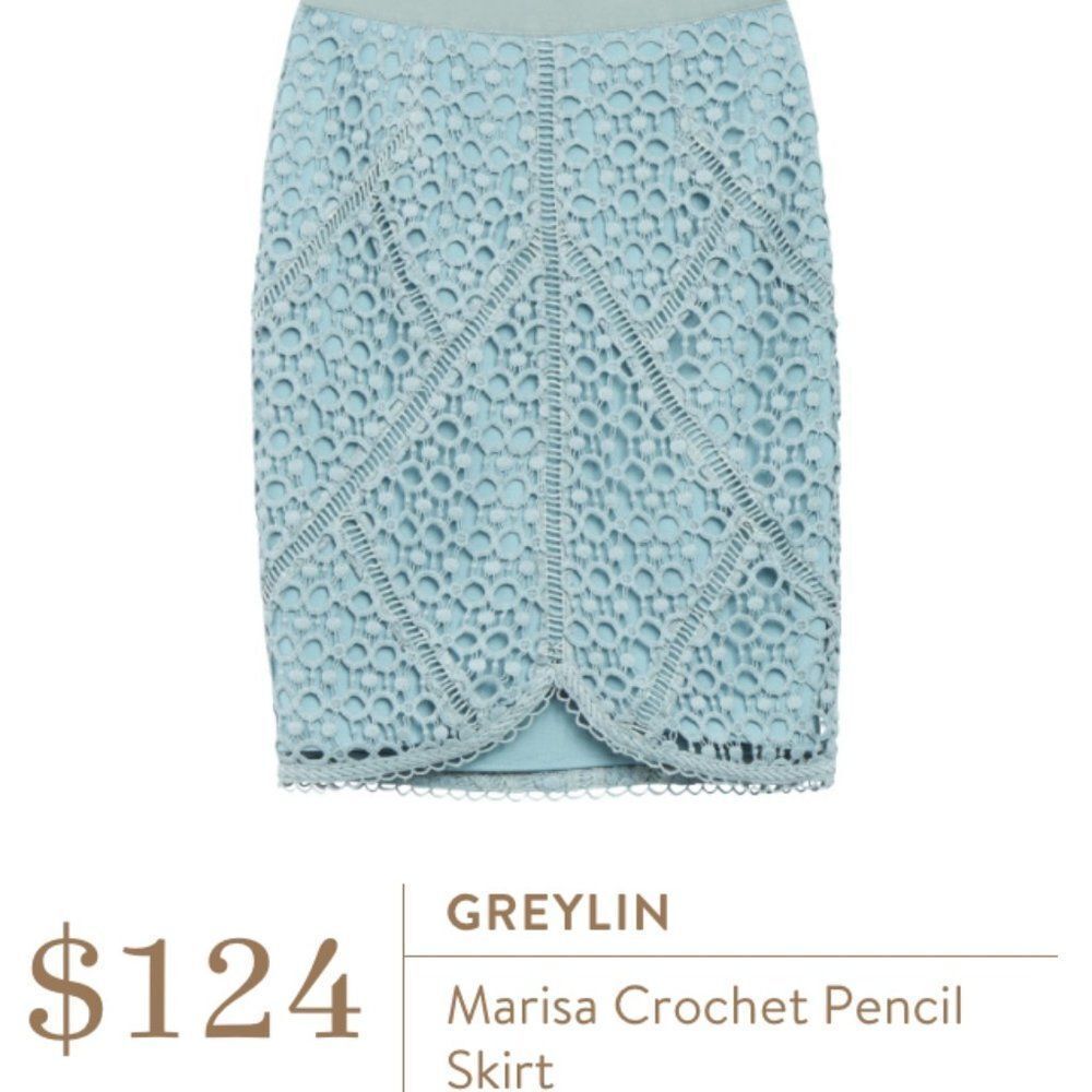 GRELYIN Marisa Crochet Pencil Skirt‎